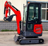 LIVRAISON GRATUITE Mini-excavatrice 1,5 tonne, 1 tonne, 2 tonnes, mini-pelle chinoise économique, petite machine d'excavation