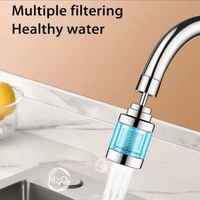 Robinet de cuisine mural ABS au design moderne avec filtre, anti-éclaboussures, rotatif, économiseur d'eau, pommeau de douche à pression