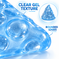 Jouet anti-stress souple et malléable en forme de bloc de fromage triangulaire bleu Vaseline, à presser pour soulager le stress