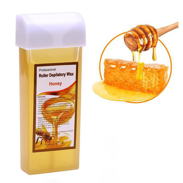 Natural Honey 100g Roll On Hot Depilatory Wax Cartridge Hair Removal Soft Wax For Body Care 