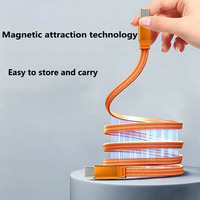 Cable de Carga Rápida Magnético Tipo C, 60W 3A PD 3.1, Cable USB de Nailon Trenzado con Aleación de Aluminio, Imán Fuerte Tipo-C, USB C OEM