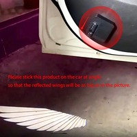 2 pièces Ailes d'ange pour voiture Lumière de bienvenue sans fil pour porte de voiture Lumière décorative de courtoisie Projecteur d'ombre Lampe LED Logo HD Lumière Accessoires de voiture