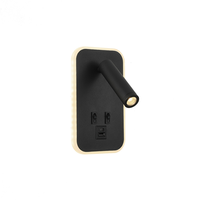 Lampes murales LED modernes pour chambre d'hôtel, angle réglable, double charge USB type-A/type-C, éclairage de chevet compatible