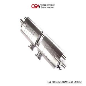 CGW शीर्ष गुणवत्ता स्टेनलेस स्टील बिजली के वाल्व निकास प्रणाली मफलर पॉर्श केयेन 958.1 3.0 के लिए Catback और सामने पाइप टी - Product Image 3