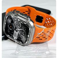 Zachte siliconen ademende bandjes sport horlogeband voor Apple Watch Ultra 2 1
