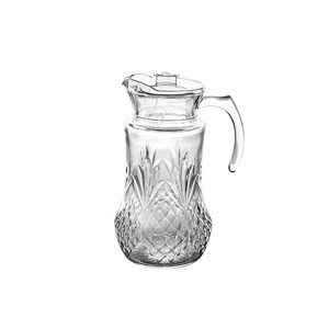 Thủy Tinh Cổ phiếu nhà máy có sẵn Glass Jug sẵn sàng để Tàu Hot Bán nước Jug kích thước lớn 1.8L Glass Pitcher với nắp nhựa - Product Image 2