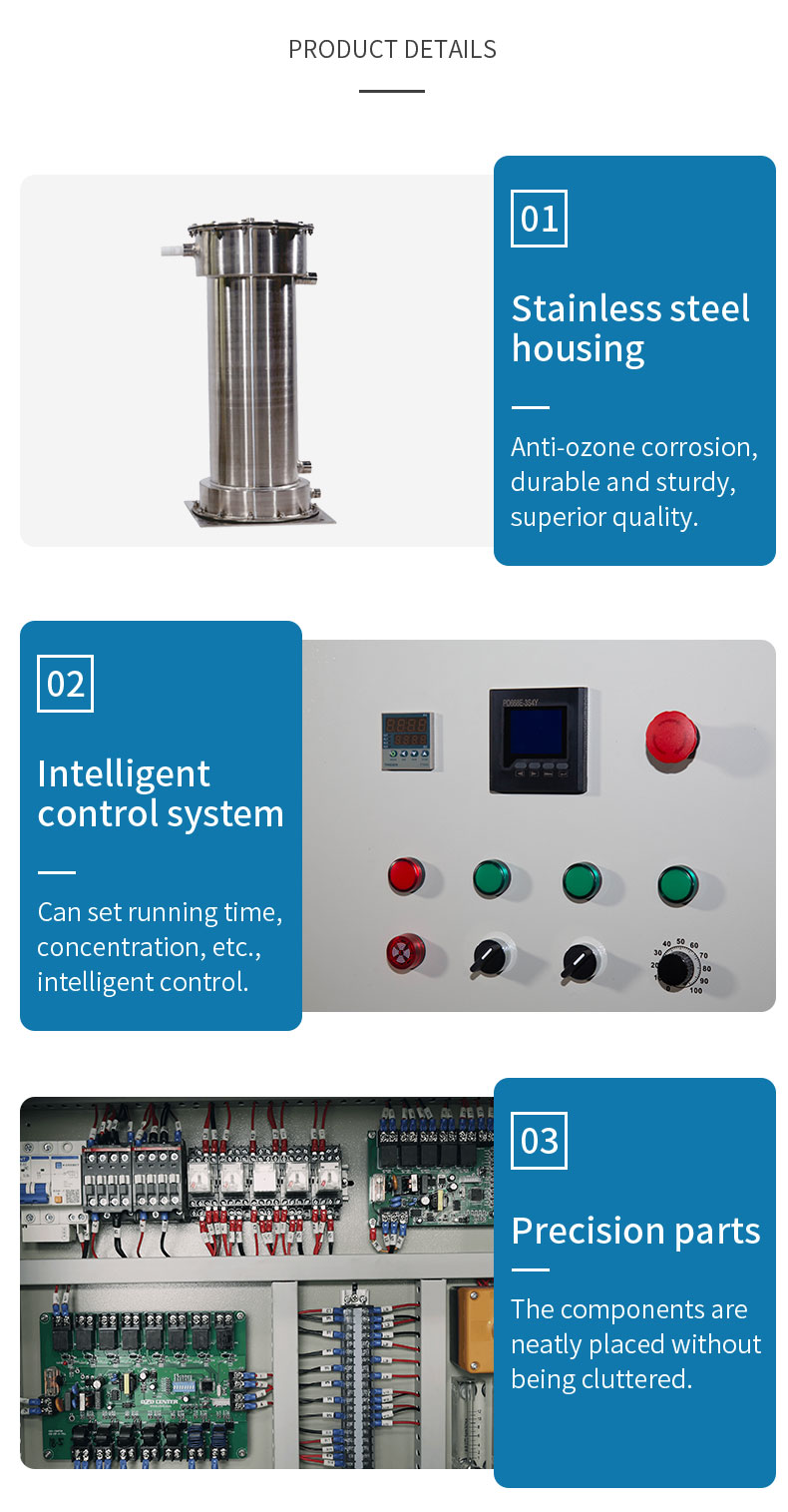 औद्योगिक सीवेज जल कीटाणुशोधन उपचार के लिए बड़े पैमाने पर 500 ग्राम पेशेवर ओजोन जनरेटर 5