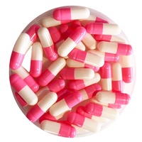 Capsules de gel imprimées par coutume vides dures en vrac roses et blanches de gélules