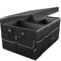 Organisateur de coffre de voiture pliable grande capacité avec sac isotherme en tissu Oxford 600D pour voiture, SUV, camion