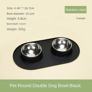 Mangkuk Anjing Ganda Silikon Food Grade dengan Logo Kustom, Dilengkapi 2 Sisipan Stainless Steel yang Dapat Dilepas, Alas Anti-Selip untuk Kemudahan Pembersihan - Product Image 4