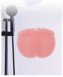 Almohadilla de masaje de silicona para ducha montada en la pared con ventosa, tapete exfoliante para pies para adultos - Product Image 2