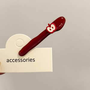 กิ๊บติดผมรูปแอปเปิ้ลน่ารักสไตล์เกาหลีสำหรับเด็กผู้หญิง สีแดงสด ดีไซน์สวยหรู - Product Image 6