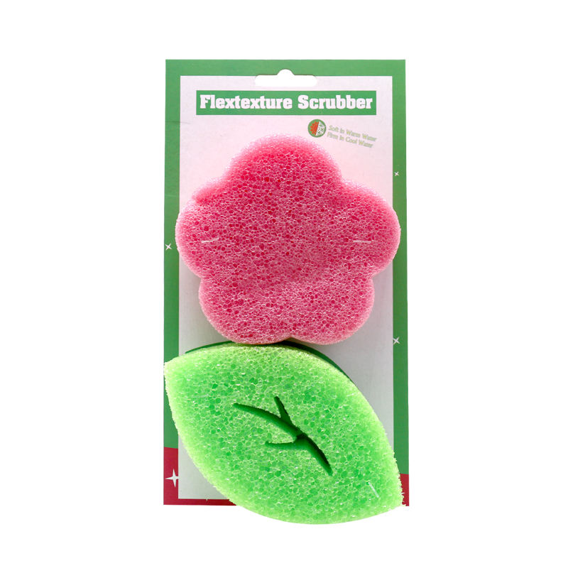 Éponge Fleur &amp; Feuille, Pack de 2