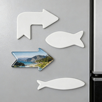 Imán de nevera de cerámica liso en blanco, en stock en España, material base perfecto para personalización duradera por transferencia de calor.