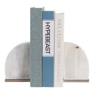 Fermalibri in Selenite Curvata, Decorazione Minimalista per Libreria, Accento per Scrivania di Casa e Ufficio - Product Image 2