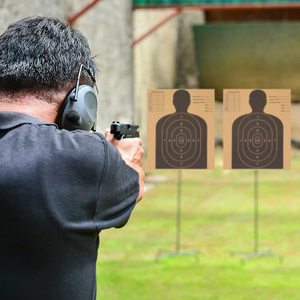 大範囲18X24インチ紙射撃ターゲットカードストックシルエット反応性スプラッタ射撃ターゲット