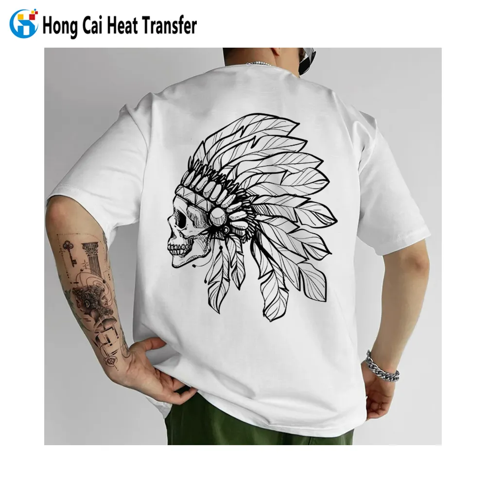 HongcaiカスタムメンズTシャツ綿100% 特大グラフィックTシャツロゴプリントのメンズTシャツ