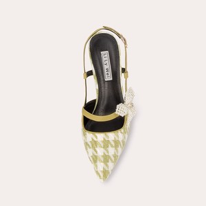 Sandali Estivi con <span class=keywords><strong>Tacco</strong></span> Alto a Quadretti <span class=keywords><strong>Verdi</strong></span> per Ragazze alla Moda, Personalizzabili, Punta Affusolata, Eleganti <span class=keywords><strong>Scarpe</strong></span> da Cerimonia - Product Image 3