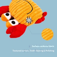 Jouet pour chien en peluche, série Océan, résistant aux morsures, à mâcher, couineur, avec papier froissé
