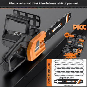 Motosierra Eléctrica KOMAX para Tala, Motosierra Pequeña <span class=keywords><strong>de</strong></span> Mano para Uso Doméstico, Hoja <span class=keywords><strong>de</strong></span> Sierra <span class=keywords><strong>de</strong></span> Alta Potencia para Trabajos en Madera - Product Image 2