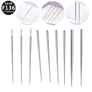 Perno Guía de Titanio 1.2mm 0.9mm, Aleación de Titanio ASTM F136, Accesorio para Pendientes de Punta, Joyería para Piercing - Product Image 5