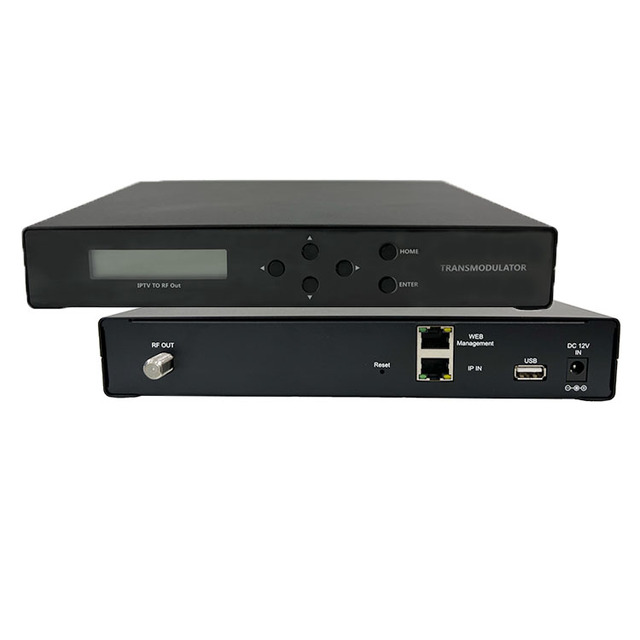 Good Mind GME 2 IP HD Streams Over a Single QAM 2CH IP IPTV to Analog Rf Out Transmodulator Digital Hd Encoder TV QAM Modulator