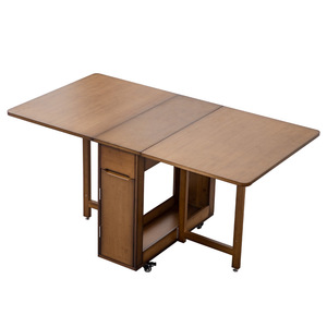 Extendable Folding Dining <b>Table</b> Set 4 Piece Rectangular Wood Space Saving <b>For</b> <b>Small</b> Apartment <b>Kitchen</b> - Product Image 5