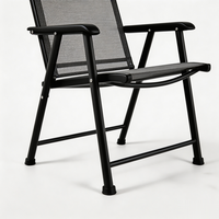 Chaise de loisirs pliante portable moderne d'extérieur en gros, avec cadre métallique durable, tissu respirant, résistant aux UV et léger