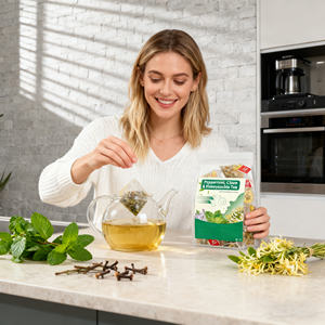 Thé à la menthe poivrée et au chèvrefeuille herbes naturelles chaleur claire réduire le feu aromatisé à la menthe protège <span class=keywords><strong>l</strong></span>'<span class=keywords><strong>estomac</strong></span> - Product Image 1