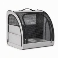 Sac de transport pliable pour animaux de compagnie, cage de voyage souple avec fenêtres en maille pour chat et petit chien