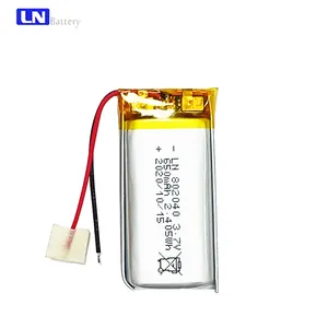 KC baterai Lithium polimer c-rate berkecepatan tinggi LN802040 650mAh 3.7v baterai lithium polimer