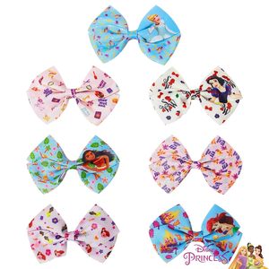 Barrettes à cheveux en forme d'alligator sur le thème des princesses Disney pour enfants, lot de 7, antidérapantes, 4 pouces, nœuds pour cheveux, licence originale H.E.R. Accessoires - Product Image 3