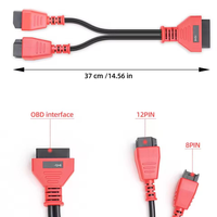 Pour Chrysler 12 + 8 broches connecteur câble de programmation passerelle sécurité contournement OBD adaptateur pour FCA pour Autel voiture outil de Diagnostic
