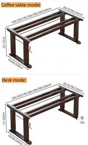 Môi trường bàn tay-cranked chiều cao-có thể điều chỉnh bàn chân, bốn cột hỗ trợ đứng, đứng bàn làm việc máy tính bàn - Product Image 5