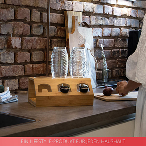 Nouveau 2026 En gros Égouttoir à vaisselle en bambou, support pour bouteilles Sodastream, support de drainage pour bouteilles, boîte de rangement pour comptoir de <span class=keywords><strong>cuisine</strong></span> - Product Image 3