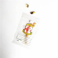 Sac Ziplock réutilisable en plastique transparent avec étiquette d'écriture Pochette à pilules refermable avec fermeture à glissière pour liquides