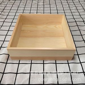 Square <b>Pine</b> Wooden Storage <b>Box</b> Handmade For Gift Craft Packaging 9-666 - Product Image 2