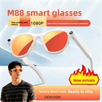 Lunettes Intelligentes M88 Transfrontalières Nouveauté Assistant Vocal IA Enregistrement Photo & Vidéo Caméra HD 200W Appel Bluetooth pour le Voyage
