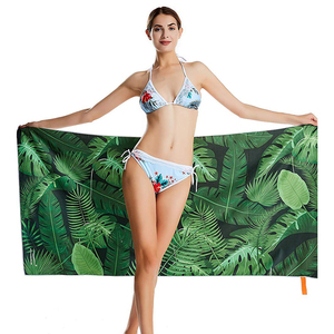 <span class=keywords><strong>Serviette</strong></span> de plage en microfibre à sublimation personnalisée, vente en gros, <span class=keywords><strong>serviette</strong></span> de plage anti-sable RPET avec bande élastique - Product Image 1
