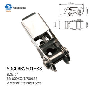 Boucle de fixation HIDEA pour sangle d'arrimage, accessoires nautiques de qualité marine, 1" 2" MAX. Boucle à cliquet en acier inoxydable BS 6 600 lb - Product Image 3