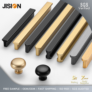 Tirador <span class=keywords><strong>de</strong></span> perfil <span class=keywords><strong>de</strong></span> <span class=keywords><strong>aluminio</strong></span> extruido en T, negro mate y dorado, <span class=keywords><strong>para</strong></span> gabinetes <span class=keywords><strong>de</strong></span> cocina, armarios, <span class=keywords><strong>cajones</strong></span> y puertas, longitud personalizada, OEM - Product Image 1
