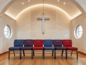 2026 Interlockbare kerkstoelen met stoffen bekleding, modern, commercieel gebruik, theater, gym, kunststof poten, Chinese leverancier, groothandel - Product Image 6