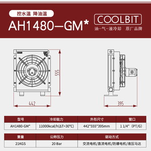 Coolbit Hydraulic Motor <b>Air</b> <b>Cooler</b> Ah1480 Gm Vertical For Engineering Machinery - Product Image 4