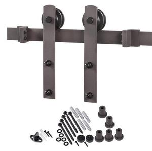 WEKIS 6.6 Ft Rustic I-Shape Sliding Barn Door Hardware <b>Kit</b> Durable Brass Steel for Kitchen & Bathroom - Product Image 3