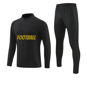 Conjunto de Chándal de Entrenamiento de Fútbol Personalizado OEM para Hombre, Top de Fútbol de Secado Rápido con Media Cremallera y Pantalones Ajustados - Product Image 2
