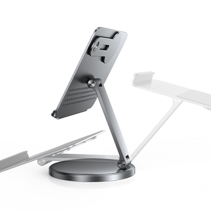 Nouveauté FEIXIANG X97 <span class=keywords><strong>Support</strong></span> de tablette rotatif à 360° en alliage d'aluminium, <span class=keywords><strong>support</strong></span> de bureau pliable pour double écran, <span class=keywords><strong>support</strong></span> magnétique pour téléphone, rehausseur - Product Image 4