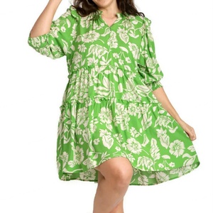 Vestido Mini Multicapa con Estampado Boho de Diseño Personalizado, Vestido Informal de Rayón Transpirable de Alta Calidad - Product Image 2