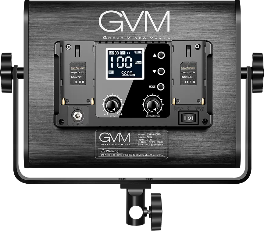 GVM 680ไฟวิดีโอ LED RGB ที่ยอดเยี่ยม,ชุดไฟวิดีโอ50W พร้อมการควบคุมแอป,ชุดอุปกรณ์ให้แสงสว่างในการถ่ายภาพ