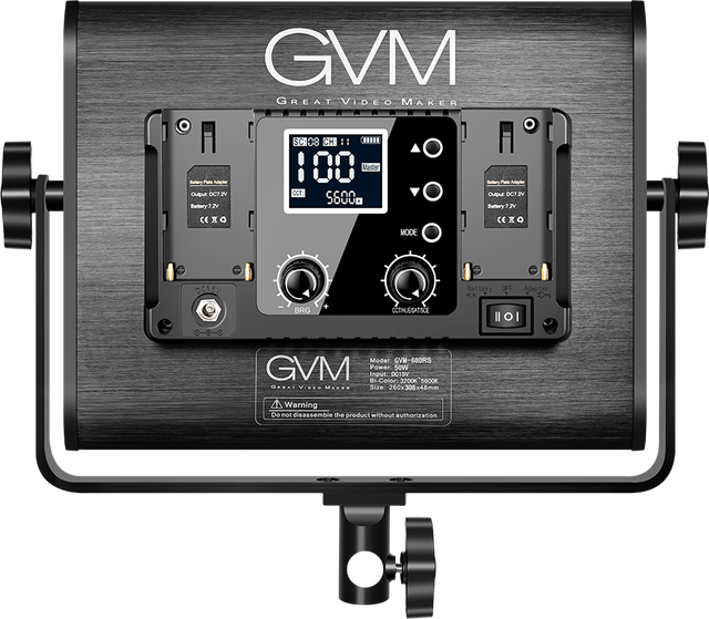 GVM 680 Great VideoMaker RGB LED Video Light,50W Video Lighting Kit With APP Control, Photography Lighting Kit