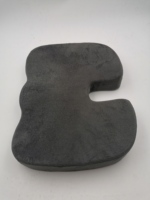 Coussin de siège orthopédique en mousse à mémoire de forme, accessoire pour soulager les douleurs du dos, avec tissu texturé de thé vert